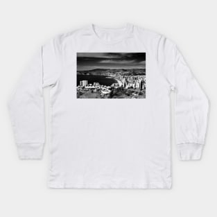 Benidorm Skyline Cityscape Costa Blanca Spain Kids Long Sleeve T-Shirt